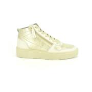 Beige Goud Hoge Sneaker DL Sport , Beige , Dames