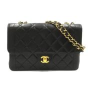 Pre-owned Leather chanel-bags Chanel Vintage , Black , Dames