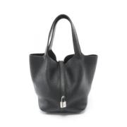 Pre-owned Leather handbags Hermès Vintage , Black , Dames