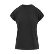 Zwarte Turtle Neck Top met Structuur Zusss , Black , Dames