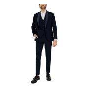 Blauw Classic Collar Suit voor Mannen Mulish , Blue , Heren