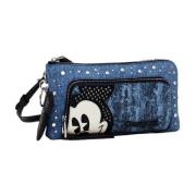 Blauwe Schoudertas met rits Desigual , Blue , Dames