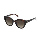 Rood Havana Zonnebril Bruine Gradient Lens Tous , Brown , Unisex