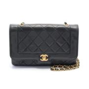 Pre-owned Leather chanel-bags Chanel Vintage , Black , Dames