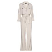 Elegante Jumpsuit met Recht Been Caroline Biss , Beige , Dames