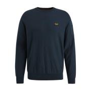 Klassieke R-neck Pullover Buckley Gebreid PME Legend , Blue , Heren