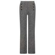 Stretch Tweed Broek Tramontana , Black , Dames