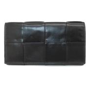 Pre-owned Leather wallets Bottega Veneta Vintage , Black , Dames