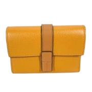 Pre-owned Leather wallets Loewe Pre-owned , Yellow , Dames