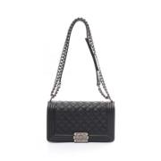 Pre-owned Leather chanel-bags Chanel Vintage , Black , Dames