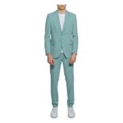 Groen Lapel Kraag Pak voor Mannen Mulish , Green , Heren