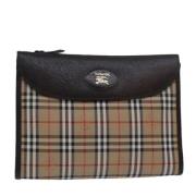 Pre-owned Canvas clutches Burberry Vintage , Beige , Dames