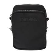 Stijlvolle Crossbody Tas met Ritssluiting Dsquared2 , Black , Heren