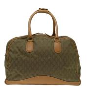 Pre-owned Canvas travel-bags Gucci Vintage , Green , Dames