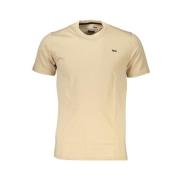 Beige Katoenen T-shirt, Slim Fit, Borduurwerk Harmont & Blaine , Beige...