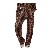 Luipaardfluwelen Broek Alix The Label , Brown , Dames