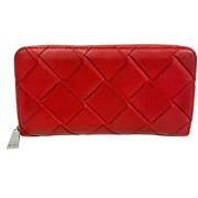 Pre-owned Leather wallets Bottega Veneta Vintage , Red , Dames