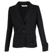 Pre-owned Wool outerwear Valentino Vintage , Black , Dames