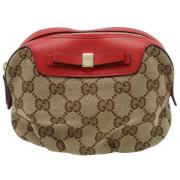 Pre-owned Canvas clutches Gucci Vintage , Beige , Dames