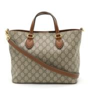 Pre-owned Canvas gucci-bags Gucci Vintage , Beige , Dames