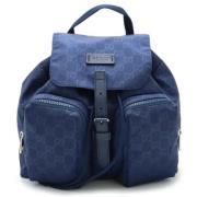 Pre-owned Canvas backpacks Gucci Vintage , Blue , Dames