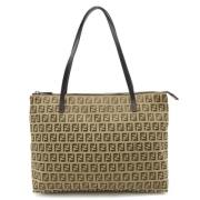 Pre-owned Canvas totes Fendi Vintage , Beige , Dames