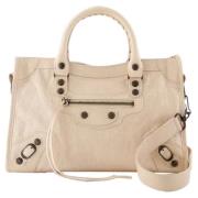 Leather handbags Balenciaga , Beige , Dames