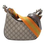 Pre-owned Canvas shoulder-bags Gucci Vintage , Beige , Dames