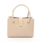 Pre-owned Leather handbags Salvatore Ferragamo Pre-owned , Pink , Dame...