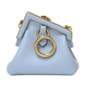 Pre-owned Leather clutches Fendi Vintage , Blue , Dames