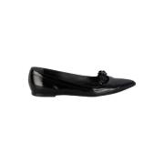 Pre-owned Leather flats Louis Vuitton Vintage , Black , Dames