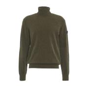 Groene Gebreide Trui Aw24 Handwas Peuterey , Green , Heren