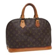 Pre-owned Canvas handbags Louis Vuitton Vintage , Brown , Dames