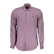 Slim Fit Overhemd Lange Mouwen Paars Harmont & Blaine , Purple , Heren