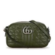 Pre-owned Leather shoulder-bags Gucci Vintage , Green , Dames