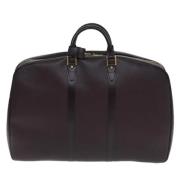 Pre-owned Leather travel-bags Louis Vuitton Vintage , Black , Dames