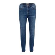 Slim Fit Blauwe Denim Jeans Cream , Blue , Dames