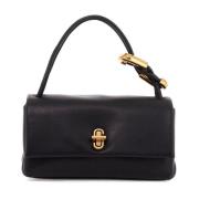 Minimalistische Italiaans Leren Dual Tas Marc Jacobs , Black , Dames