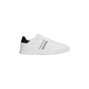 Witte lage leren sneakers Tommy Hilfiger , White , Heren