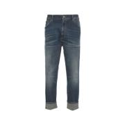 Opgerolde manchetten Losse Fit Jeans Dondup , Blue , Heren