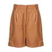 Hoge taille shorts met elegante details Liu Jo , Brown , Dames