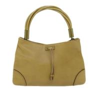 Pre-owned Leather gucci-bags Gucci Vintage , Beige , Dames