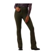 Groene Flared Broek Freebird , Green , Dames