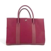 Pre-owned Canvas handbags Hermès Vintage , Red , Dames