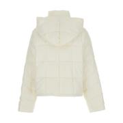 Witte Puffer Cropped Jas Semicouture , White , Dames