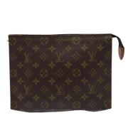 Pre-owned Canvas clutches Louis Vuitton Vintage , Brown , Dames