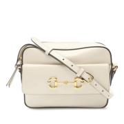 Pre-owned Leather shoulder-bags Gucci Vintage , White , Dames