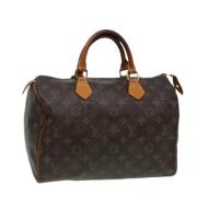 Pre-owned Canvas handbags Louis Vuitton Vintage , Brown , Dames