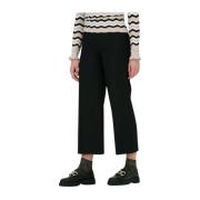 Wijde Zwarte Broek Just Dames , Black , Dames