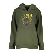 Groene hoodie met logoprint Cavalli Class , Green , Dames